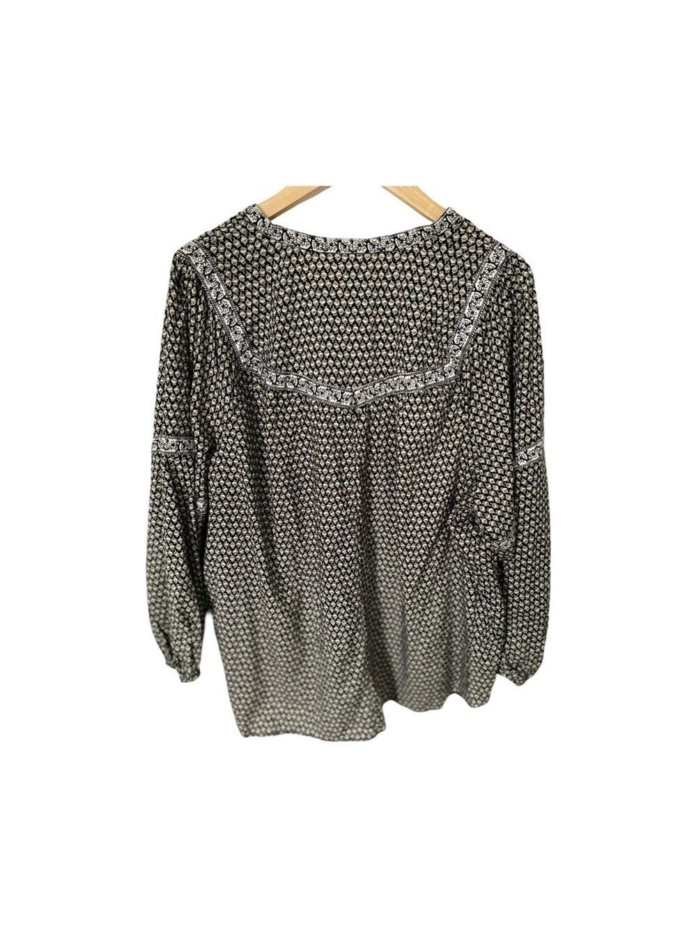 Old Navy Women's Long Sleeve Printed Poet Swing Blouse Top NWT Size XXL - Picture 2 of 9